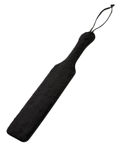 Restraints Sportsheets Leather Paddle wBlack Fur