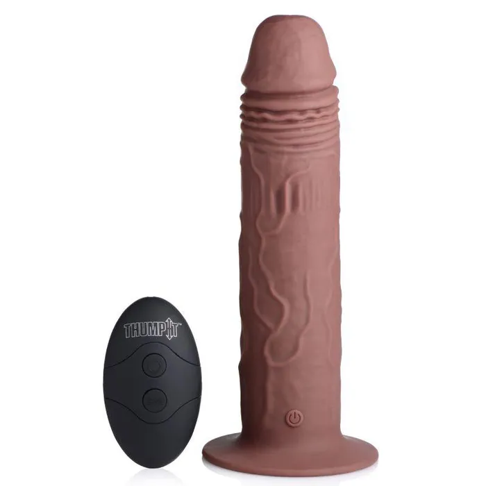 Thump It Female Sex Toys 7X Remote Control Vibrating and Thumping Dildo
