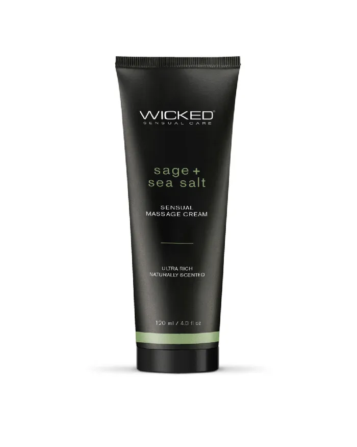 Wicked Sensual Sage Sea Salt Massage Cream Wicked Sensual Care Couples