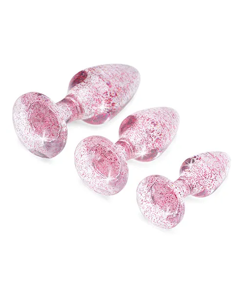 XR Brands Anal Booty Sparks Glitter Gem Anal Plug Set