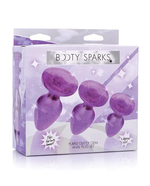 XR Brands Anal Booty Sparks Glitter Gem Anal Plug Set
