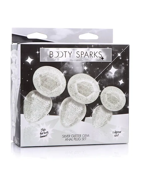 XR Brands Anal Booty Sparks Glitter Gem Anal Plug Set
