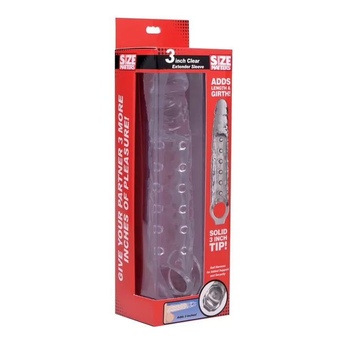 3in Extender Sleeve Clear Size Matters Size Matters Male Sex Toys