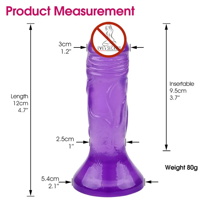 Anal EVEs SECRETS Erotic Small Soft Jelly Dildo Adult Realistic Butt Plug Unisex Anal Sex Toy