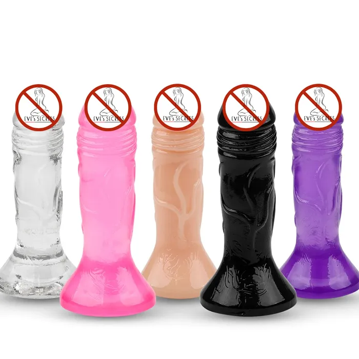 Anal EVEs SECRETS Erotic Small Soft Jelly Dildo Adult Realistic Butt Plug Unisex Anal Sex Toy