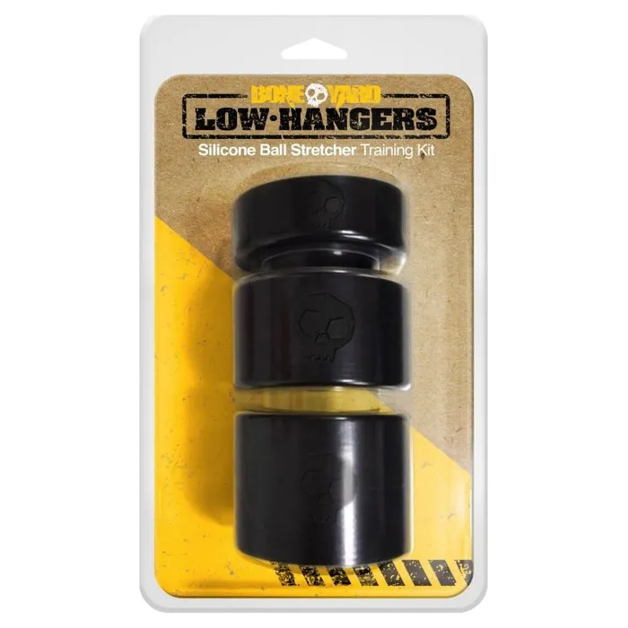 Boneyard Low Hangers Silicone Ball Stretcher Kit 3 Pc Black Anal