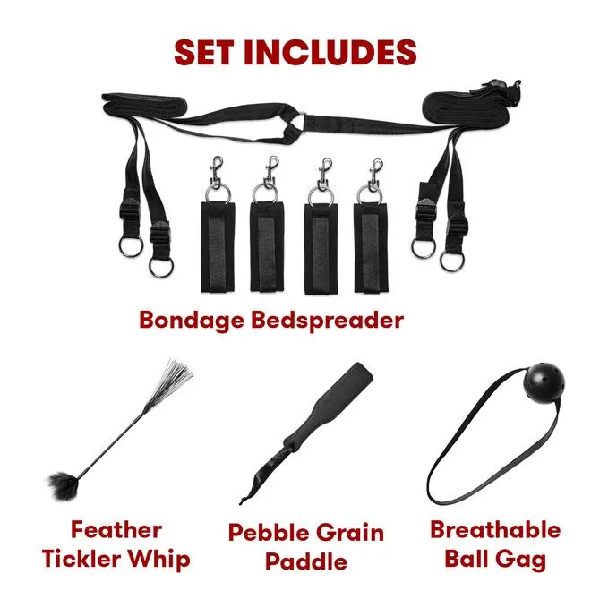 Couples LUXURY FETISH BONDAGE IN A BOX BEDSPREADER SET DELUXE