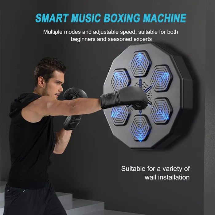Female Sex Toys SmxToy Smart Bluetooth Music Boxing Machine with 14oz Gloves Wall Mounted Electronic Punching Pad for Adults Kids Beat Sync Technology Home Workout Fitness Trainer Indoor Gym Boxing Equipment