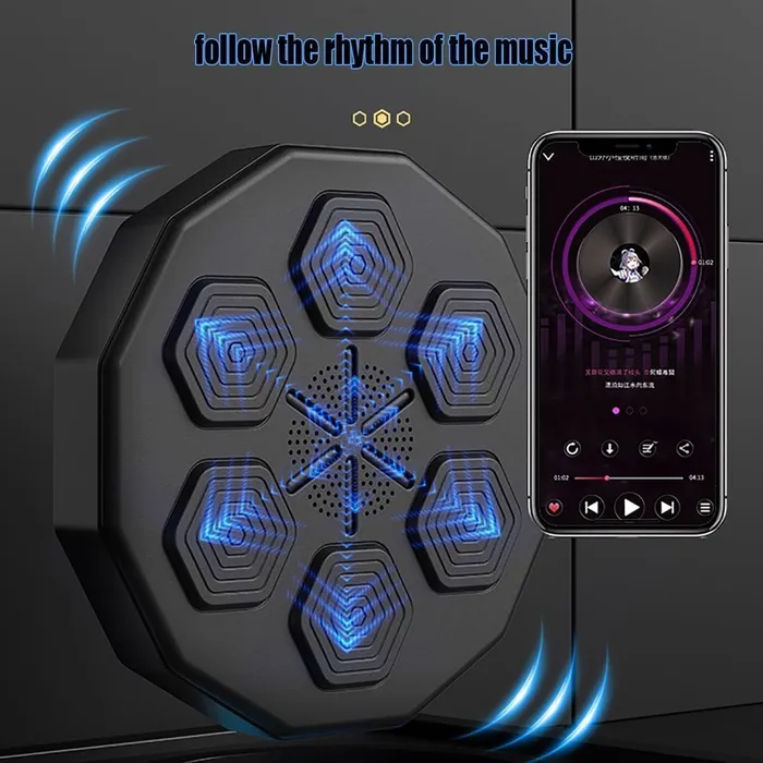 Female Sex Toys SmxToy Smart Bluetooth Music Boxing Machine with 14oz Gloves Wall Mounted Electronic Punching Pad for Adults Kids Beat Sync Technology Home Workout Fitness Trainer Indoor Gym Boxing Equipment