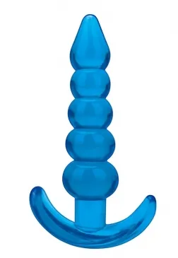 Flirt Adult Store Anal BLUE LINE MEDIUM BEADED PLUG