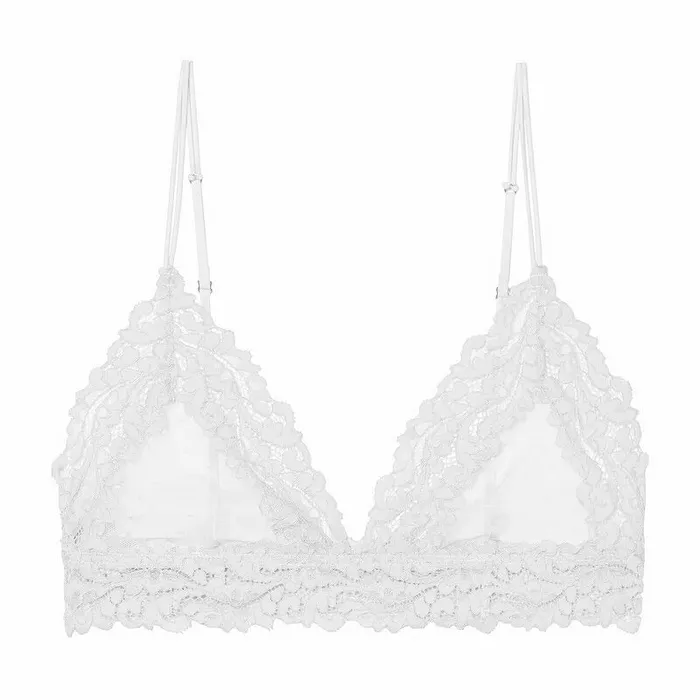 Hosiery EVEs SECRETS Sexy Womens Underwear Floral Lace Wire Free Bra Bustier Sheer Top