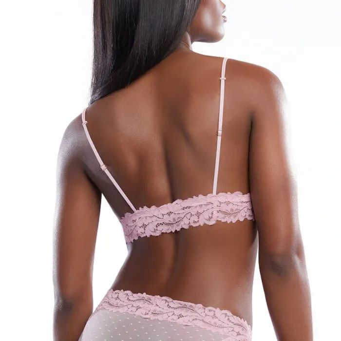 Hosiery EVEs SECRETS Sexy Womens Underwear Floral Lace Wire Free Bra Bustier Sheer Top