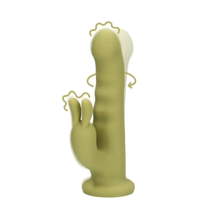 Loveline Female Sex Toys Ultra Soft Silicone 10Speed Rotating Rabbit Vibrator with Clitoral Stimulation by Loveline Loveline Female Sex Toys Ultra Soft Silicone 10Speed Rotating Rabbit Vibrator with Clitoral Stimulation by Loveline