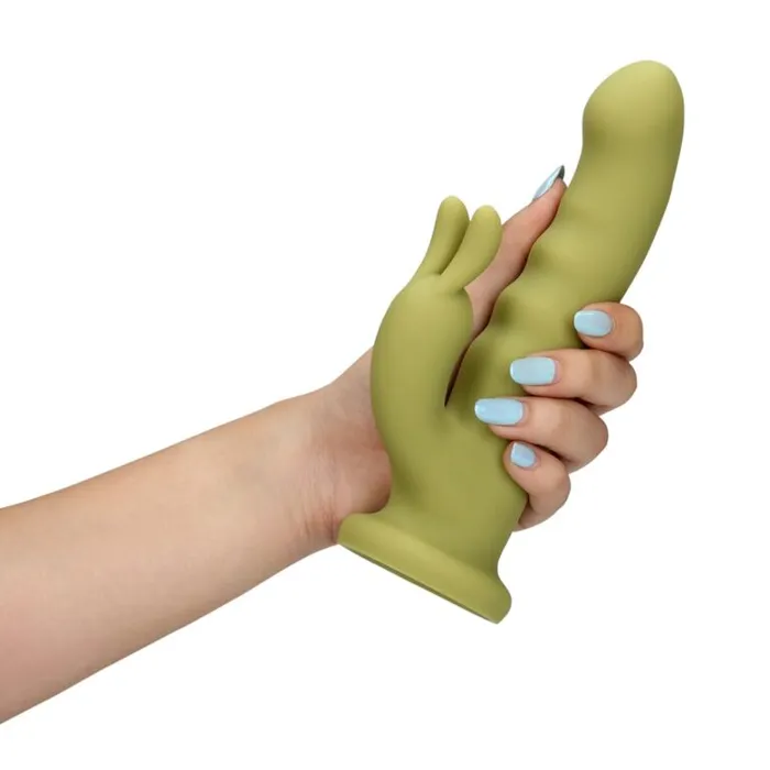 Loveline Female Sex Toys Ultra Soft Silicone 10Speed Rotating Rabbit Vibrator with Clitoral Stimulation by Loveline