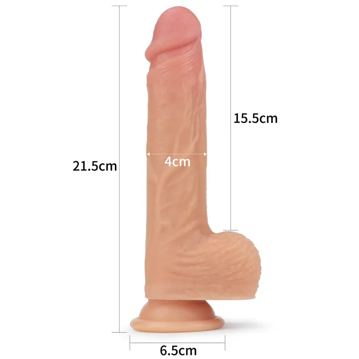 LoveToy Female Sex Toys 85inch Dual layered Silicone Rotating Cock Liam