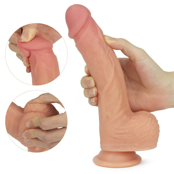 LoveToy Female Sex Toys 85inch Dual layered Silicone Rotating Cock Liam