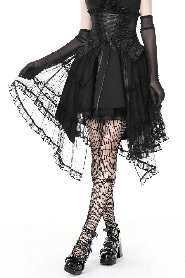 Male Sex Toys EVEs SECRETS Gothic Mesh Skirt with CorsetStyle Belt for Women