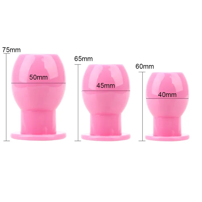 Male Sex Toys EVEs SECRETS Hollow Anal Plugs in Three Sizes and Three Colors Unisex Anal Dilators