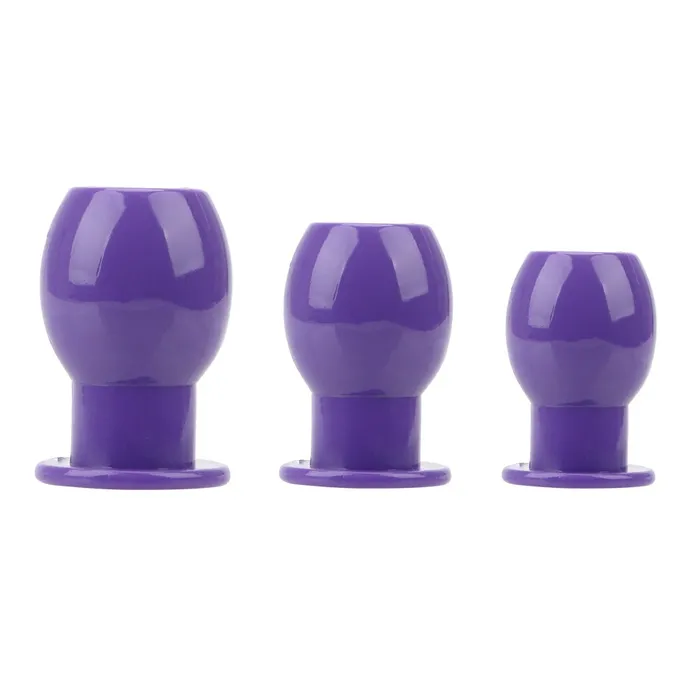 Male Sex Toys EVEs SECRETS Hollow Anal Plugs in Three Sizes and Three Colors Unisex Anal Dilators
