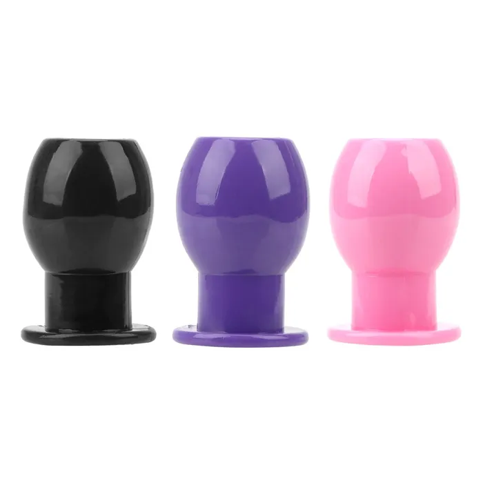 Male Sex Toys EVEs SECRETS Hollow Anal Plugs in Three Sizes and Three Colors Unisex Anal Dilators