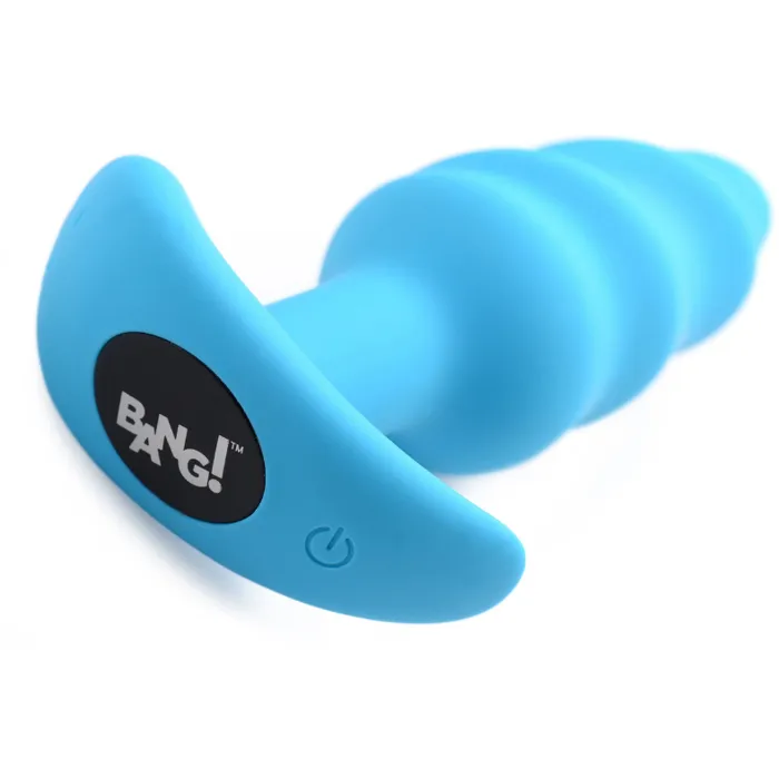 Male Sex Toys XR Brands Bang 21x Silicone Swirl Plug With Remote Blue Male Sex Toys XR Brands Bang 21x Silicone Swirl Plug With Remote Blue