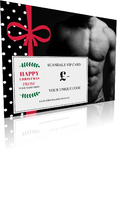 Scandals Adult Store Vibrators Scandals Christmas VIP Gift Card Personalised Scandals Adult Store Vibrators Scandals Christmas VIP Gift Card Personalised