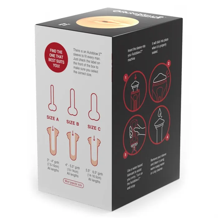 Windsor Male Sex Toys Size C Pussy Autoblow 2 Plus Replacement Sleeve