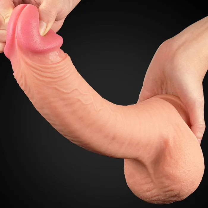 12 Dual Density Platinum Silicone Realistic Dildo King Size LOVETOY Female Sex Toys