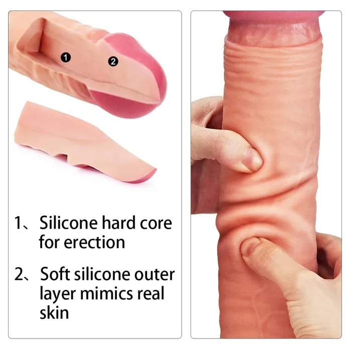 12 Dual Density Platinum Silicone Realistic Dildo King Size LOVETOY Female Sex Toys