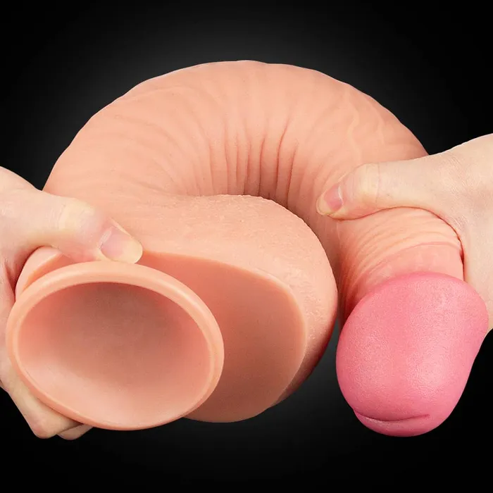 12 Dual Density Platinum Silicone Realistic Dildo King Size LOVETOY Female Sex Toys