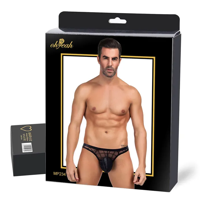 Anal FRISKY BUSINESS SG Skivvies Black Sexy Diamond Mesh Men Underwear