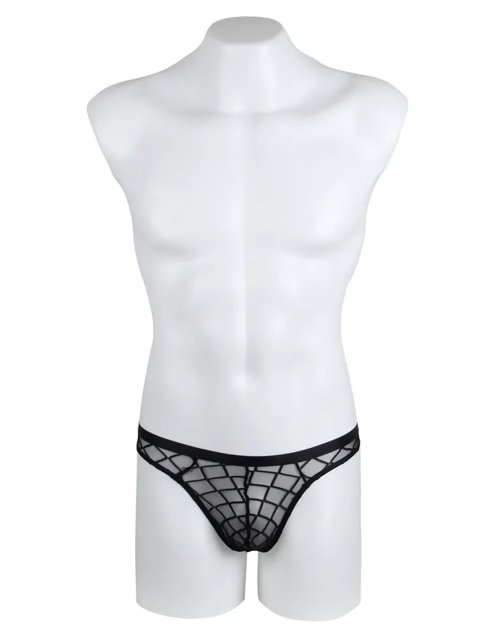 Anal FRISKY BUSINESS SG Skivvies Black Sexy Diamond Mesh Men Underwear