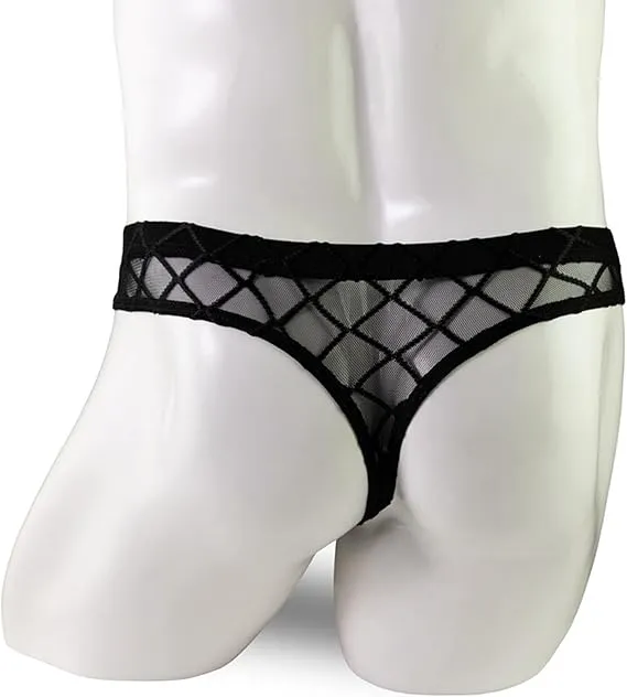 Anal FRISKY BUSINESS SG Skivvies Black Sexy Diamond Mesh Men Underwear