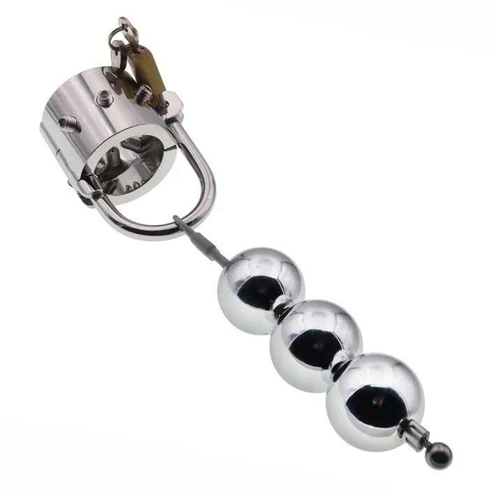 BallbustingToyscom Vibrators Heavy Spiked Locking Testicle Stretcher