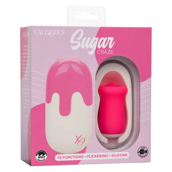 CalExotics Female Sex Toys Sugar Craze Flickering Tongue Stimulator