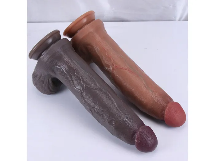 Dildos WATCH VIDEO 2 Size3 Color Huge Size Realistic Dildos Black Dildo Real Skin Dildo Safystyle
