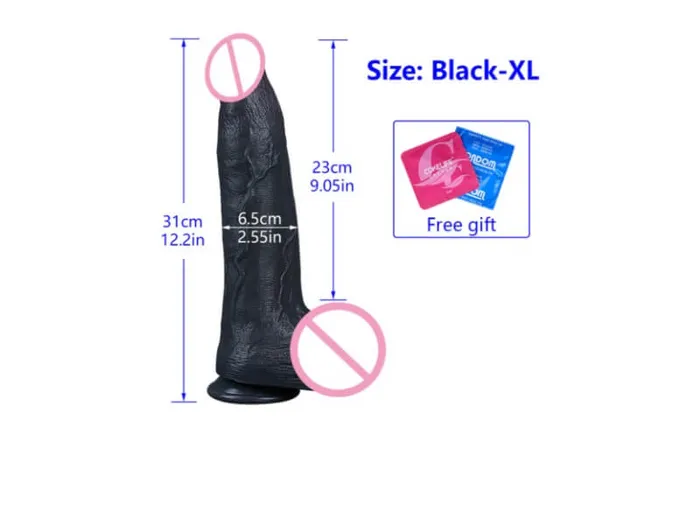Dildos WATCH VIDEO 2 Size3 Color Huge Size Realistic Dildos Black Dildo Real Skin Dildo Safystyle