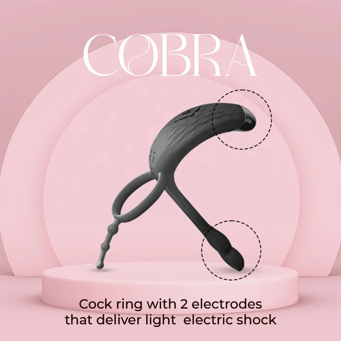 ElectroPulse Vibrating Cock Ring with Light Electric Shock FRISKY BUSINESS SG Male Sex Toys