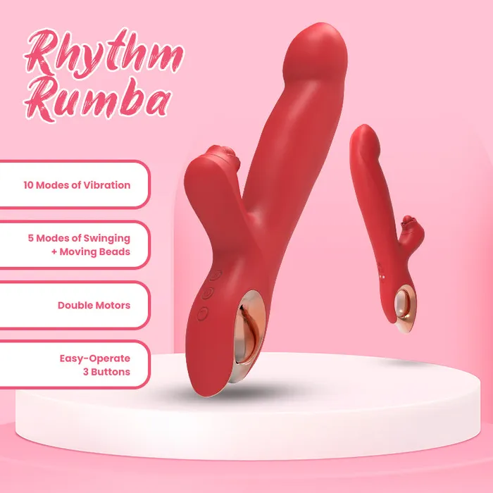 Female Sex Toys FRISKY BUSINESS SG Rhythm Rumba Swinging Dual Vibrator