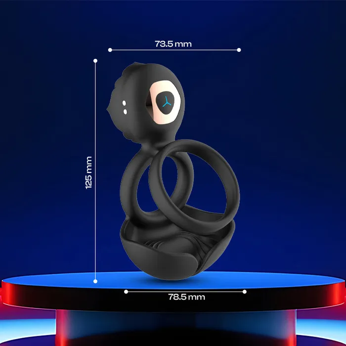 FRISKY BUSINESS SG Male Sex Toys Alluring Invitation Vibrating Dual Loop Cock Ring