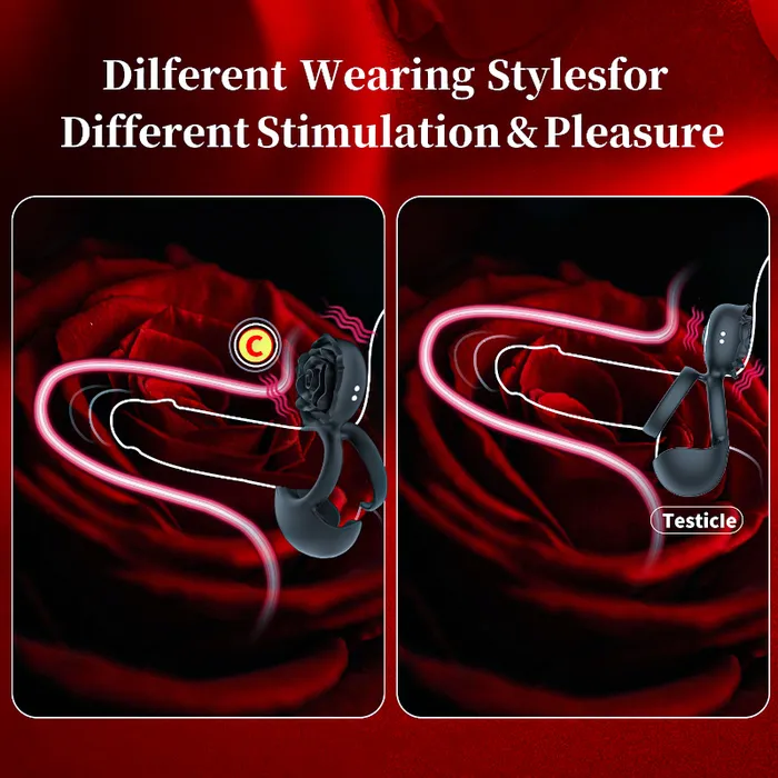 FRISKY BUSINESS SG Male Sex Toys Alluring Invitation Vibrating Dual Loop Cock Ring