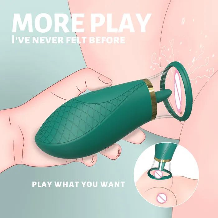 HEXHER Female Sex Toys Tongue Licking Vibrating Stimulator