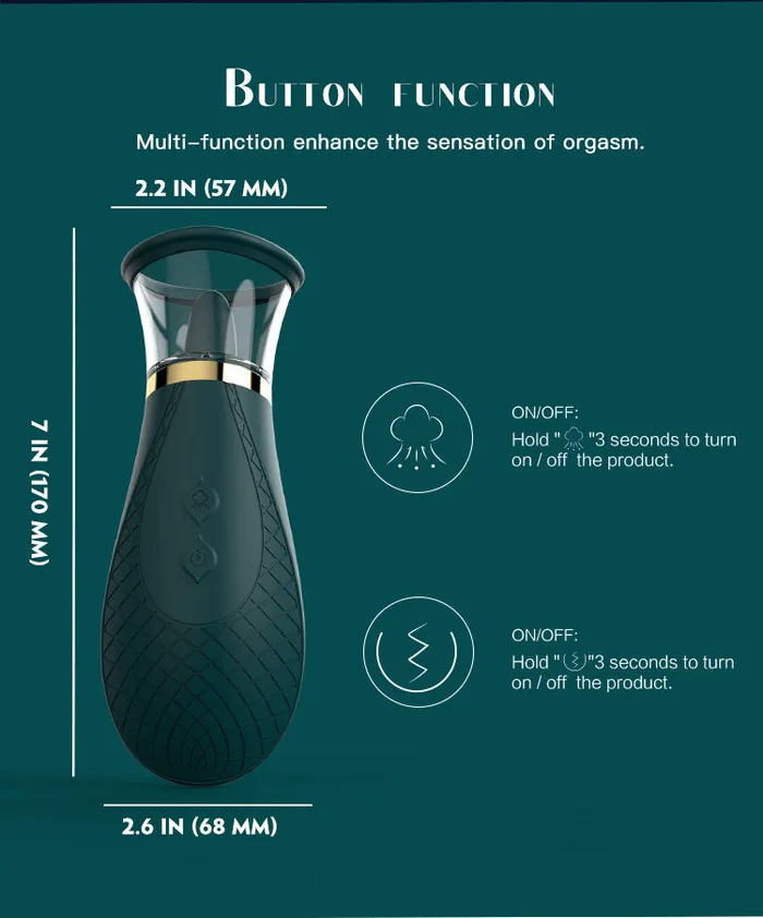 HEXHER Female Sex Toys Tongue Licking Vibrating Stimulator