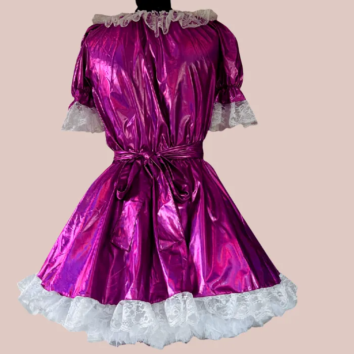 House of Chastity Vibrators The Tammy Metallic Sissy Maid Dress