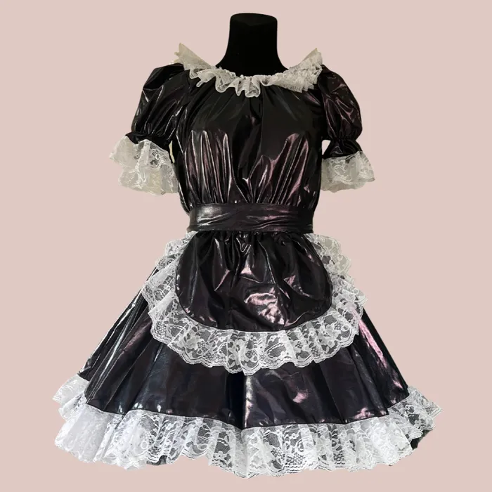 House of Chastity Vibrators The Tammy Metallic Sissy Maid Dress