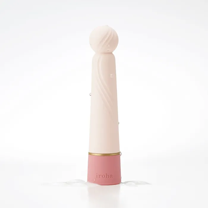 Iroha Rin Sango Mini Wand Vibrator Rose Petal Pink Iroha Vibrators