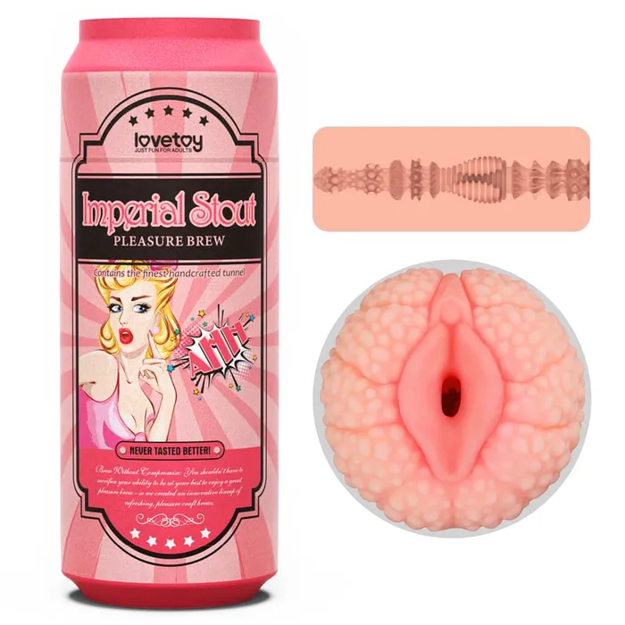LOVETOY Male Sex Toys Flashlight Masturbator for Men Pleasure Brew Pocket Pussy Cream Ale