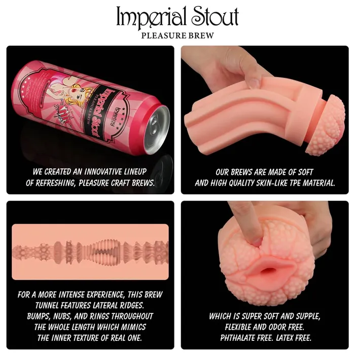 LOVETOY Male Sex Toys Flashlight Masturbator for Men Pleasure Brew Pocket Pussy Cream Ale