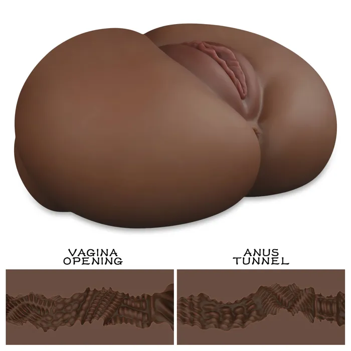 LOVETOY Male Sex Toys Vagina Ass Male Masturbator with Sexy Thong Brown