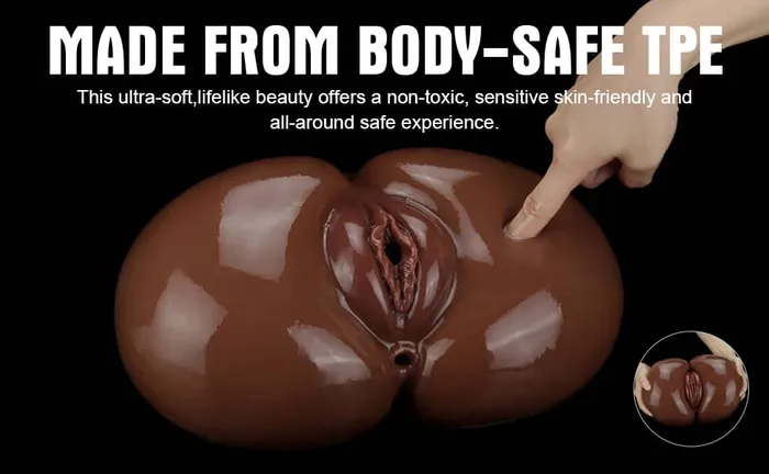 LOVETOY Male Sex Toys Vagina Ass Male Masturbator with Sexy Thong Brown